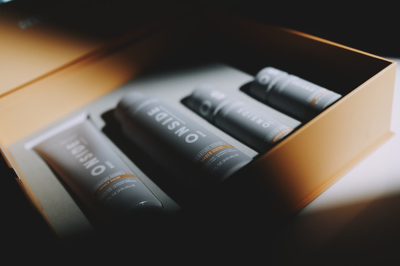 The Amber Suede Signature Series box