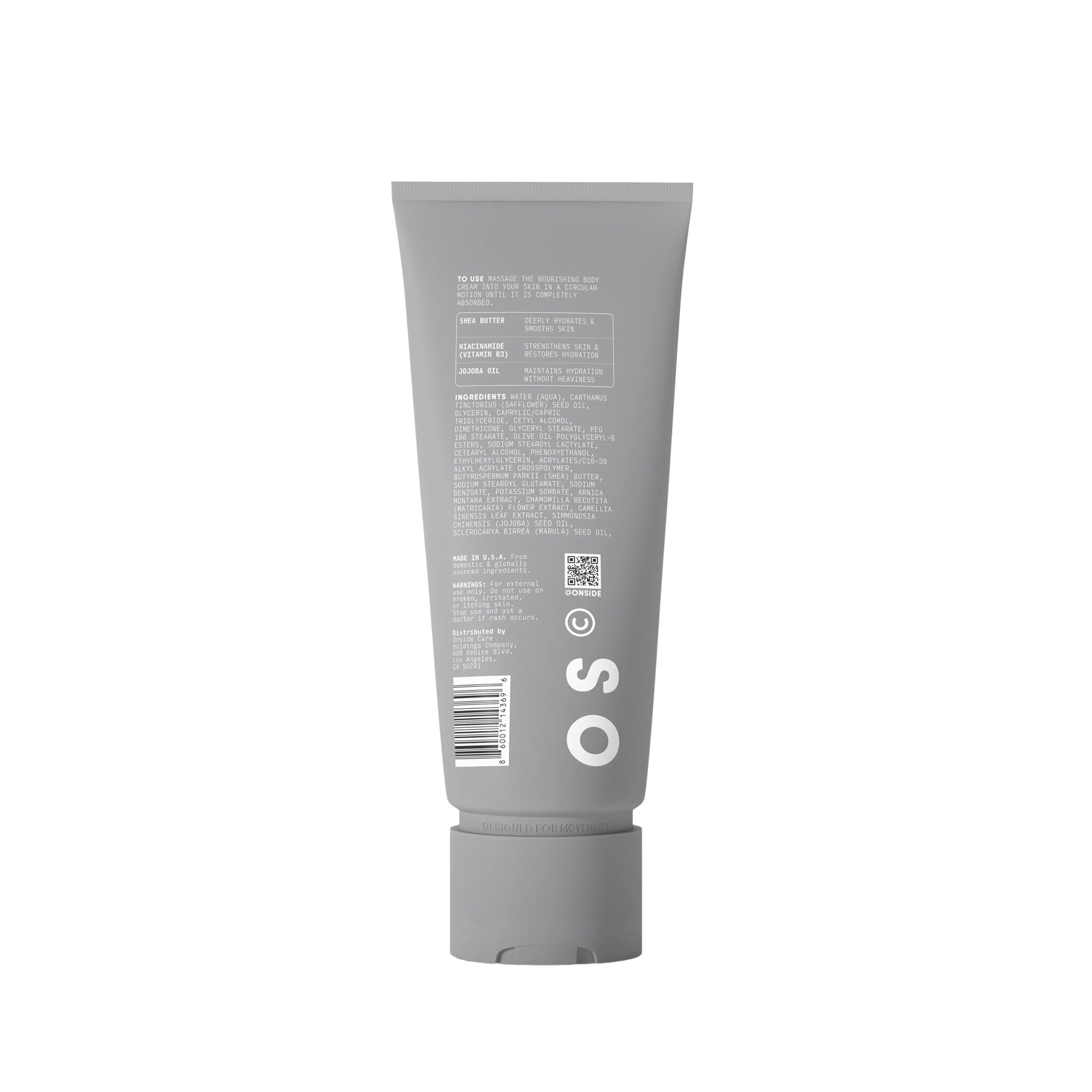 Gray tube with label on a white background