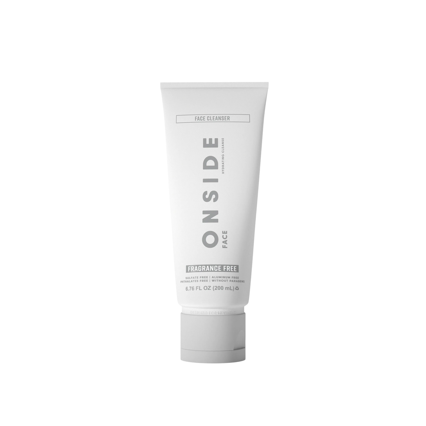 White tube of 'ONSIDE' face cleanser on a white background