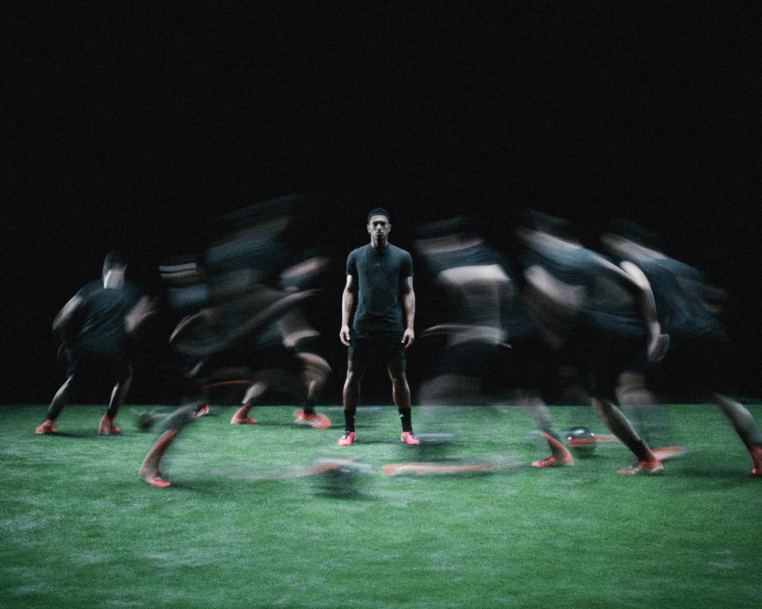 Motion study of Jude Bellingham on a pitch