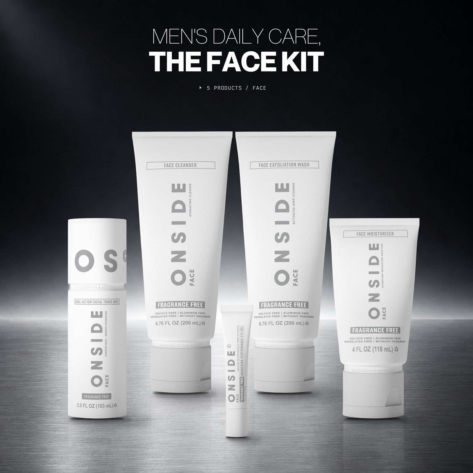 The Face Kit: Face Cleanser, Face Exfoliation Wash, Toner Mist and Face Moisturizer